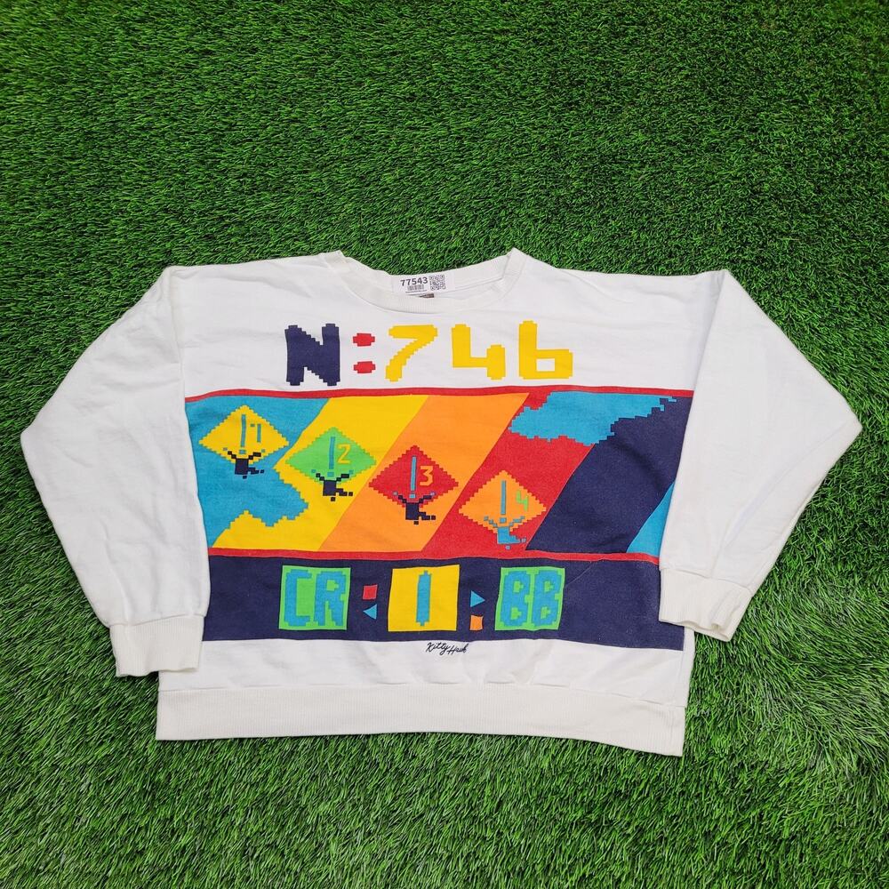 Vintage 90s Kitty Hawk Sweatshirt Womens Large 23x21 Cropped